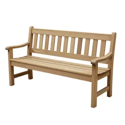 Garden bench with slats