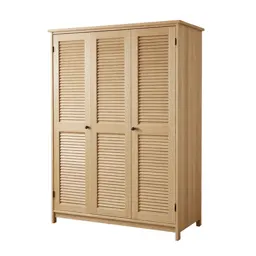 Wardrobe with louvred doors