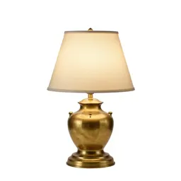 Brass banker's lamp
