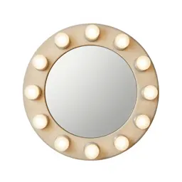 Mirror with bulb surround