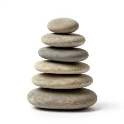 River stone stack