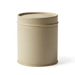 Cylindrical tea caddy tin