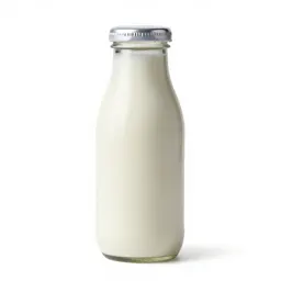 Milk bottle with a foil cap
