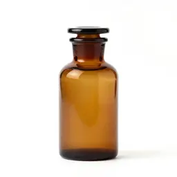 Amber glass apothecary bottle