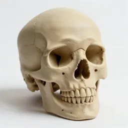 Human skull anatomical model