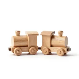 Wooden train track piece