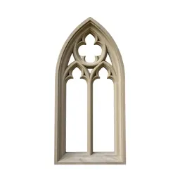Gothic window tracery panel