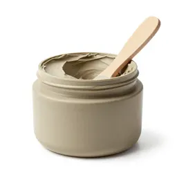 Clay mask jar with a spatula