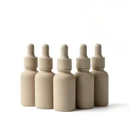 Set of glass dropper serums