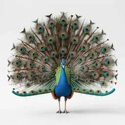 Peacock displaying