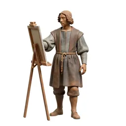 Renaissance painter at an easel