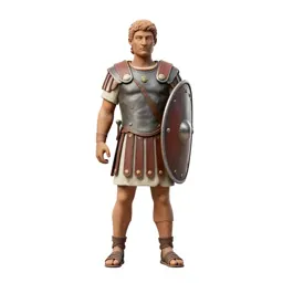 Roman legionary with a scutum