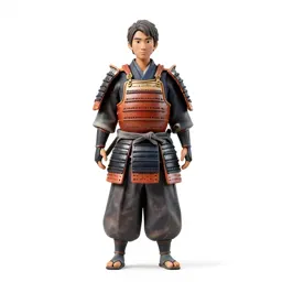 Samurai in lacquered armour