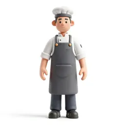 Starship cook in a galley apron
