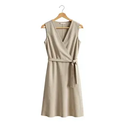 Wrap dress on a hanger