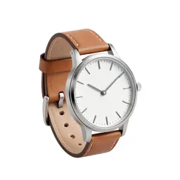 Wristwatch with a leather strap