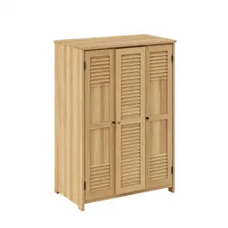 Wardrobe with louvred doors