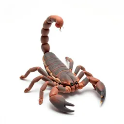 Scorpion with its tail raised