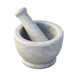 Marble mortar and pestle