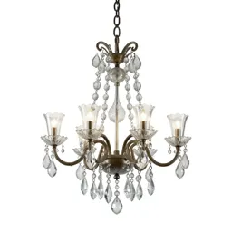 Chandelier with glass drops