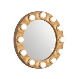 Mirror with bulb surround