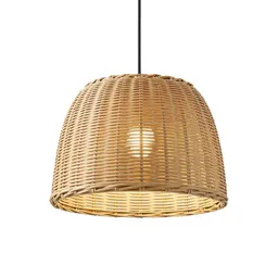 Rattan pendant shade