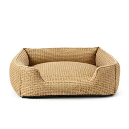 Woven dog bed
