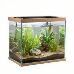 Aquarium with a planted substrate