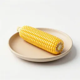 Corn cob with husk peeled