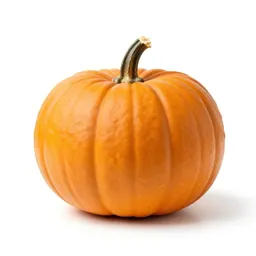 Crown pumpkin cut open