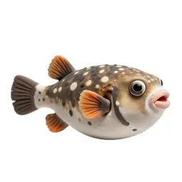 Pufferfish inflated