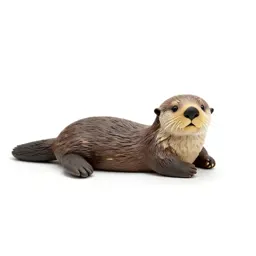 Sea otter floating