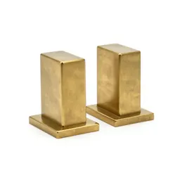 Brass bookend pair