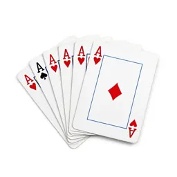 Deck of playing cards fanned out