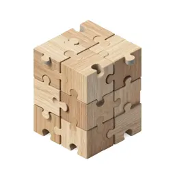 Jigsaw puzzle piece stack