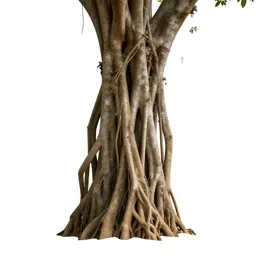 Banyan with aerial roots