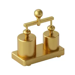 Scale with brass weights