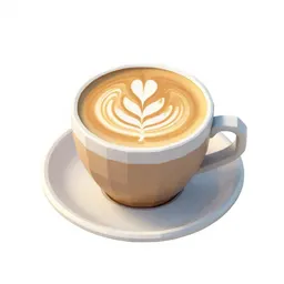 Flat white with latte art