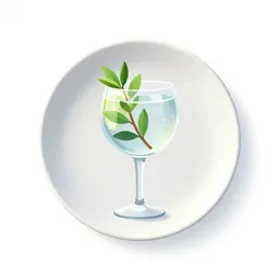 Gin and tonic with botanicals