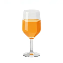 Glass of natural orange wine