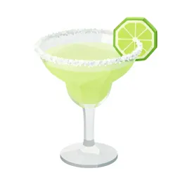 Margarita with a salt rim