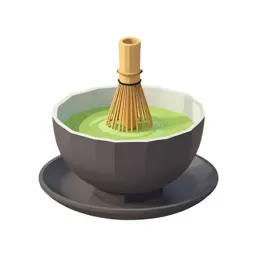 Matcha whisked in a chawan