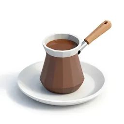 Turkish coffee in a cezve