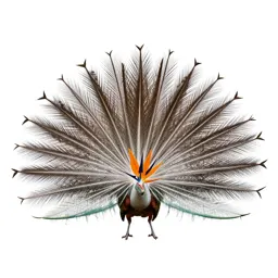 Bird of paradise displaying