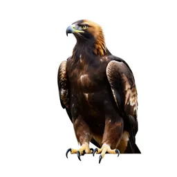Golden eagle perched