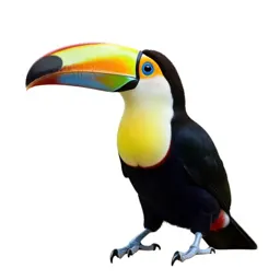 Toucan with an oversized bill