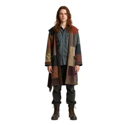 Fae trickster in patchwork