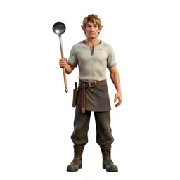 Halfling cook with a ladle