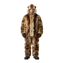 Snow-country hunter in furs