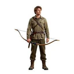 Wandering forest ranger with a longbow
